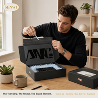 Caja de Envío con Tira Desprendible y Barniz UV, Estampado en Caliente Oro Rosa, Certificación 32 ECT, Caja para Suscripciones, Empaque para Marca de Comercio Electrónico