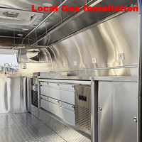 Remorque alimentaire mobile personnalisée en acier inoxydable pour friteuse, plancha, évier, certifiée COC, résistante à la rouille, pour la vente de hot-dogs et de glaces