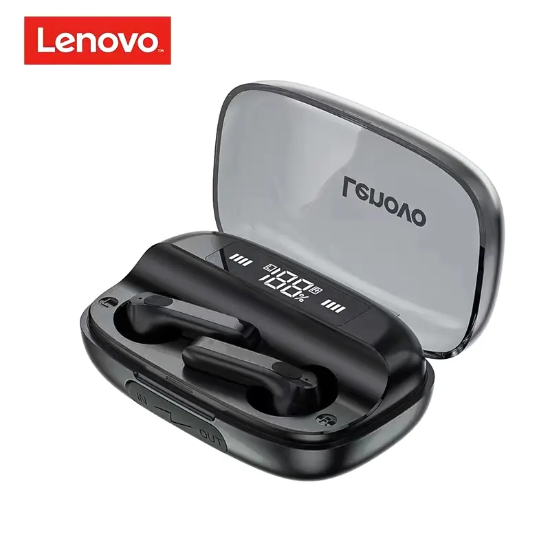2023 Lenovo QT81 TWS 5.0 Earphone LED Power bank Display 1200mAh HiFi Stereo Bass Waterproof Sport Headset Headphone
