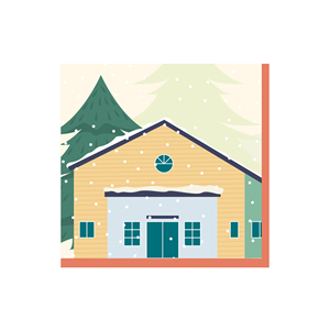 DAMAI New Design Christmas Festival Party Supplies House Square Shape Dessert Paper Plate Disposable Tableware Set - Product Image 6