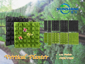 Planteur de jardin <span class=keywords><strong>Vertical</strong></span>, tissu à 9 poches pour <span class=keywords><strong>plantation</strong></span>, sacs de croissance - Product Image 5
