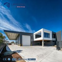 Estructura de Acero Prefabricada para Taller de Reparación de Automóviles, Fábrica con Edificio de Oficinas, Nave Industrial, Almacén, Duradero