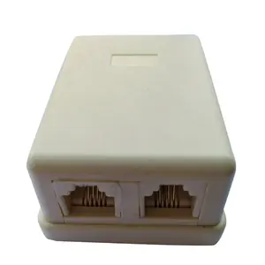 6P4C RJ11分路器适配器1孔2孔电话接线盒模块化插头耦合器6类梯形插孔