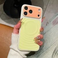 Casing Ponsel Magnetik Warna Neon Fashion untuk iPhone 18 17 16 15 Pro Max Dopa Mine Matte Frosted Anti Benturan