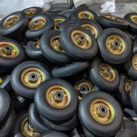 Pneus sans air robustes en acier massif pour roues de convoyeur, roulements centraux 5/8, pneus extérieurs personnalisés – Offre Spéciale