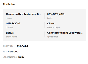Fournisseur Fabricant : Cocoate de potassium 35% (KC35) CAS 61789-30-8 – Tensioactif doux pour les soins personnels de la peau et des cheveux - Product Image 6