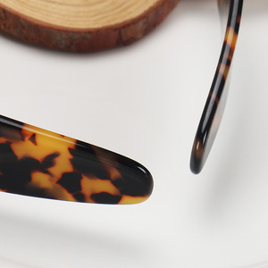 ربطة شعر كلاسيكية بطباعة جلد النمر ، ربطة شعر نسائية عالية الجودة 3 * سميكة 4 * واسعة من فرنسا أسيتات - Product Image 5