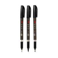 Sipa SB56 57 58 - Stylo de calligraphie chinoise à pointe de pinceau petite et moyenne, couleur noire, pour croquis et lignes de tracé