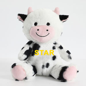 Peluche Mucca Bianca e Nera Kawaii - Adorabile Design con Faccina Sorridente per il Comfort del Bambino - Product Image 1