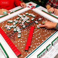 Joyeux Noël Mahjong américain |   Tuiles acryliques de luxe pour rehausser votre expérience de soirées de jeux