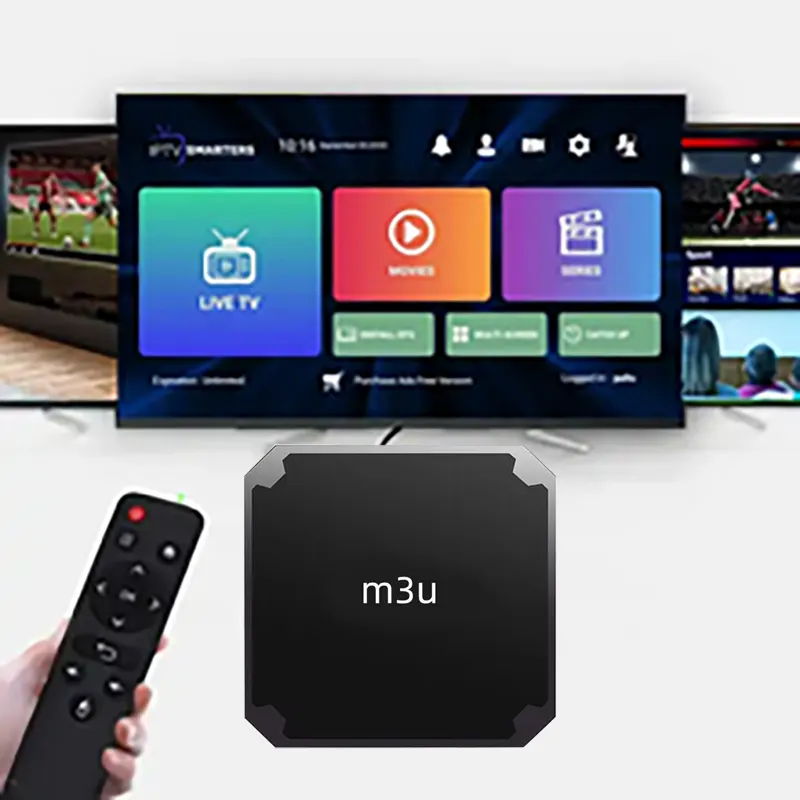 M3u live tv android box tv test gratuit panneau de revendeur abonnement xtream code vod films série ex yu set-top boox tv box