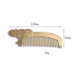 High Quality Classic Luxury Customized Logo Metal Hair Brush Brass Personalized Hair Comb - Product Image 2