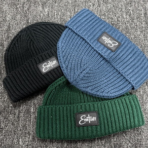 Bonnet chaud 100 % acrylique personnalisé avec logo, modèle de créateur de haute qualité pour hommes et femmes, en tissu doux, chapeau d'hiver avec motif tissé - Product Image 4