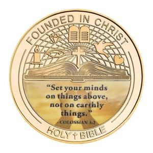 Moneda <span class=keywords><strong>de</strong></span> Desafío con Escrituras Cristianas Personalizada, Chapada en Oro, Medalla Religiosa <span class=keywords><strong>de</strong></span> Recuerdo para Regalo <span class=keywords><strong>de</strong></span> Fe - Product Image 4