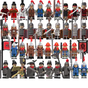 KT1092 Middeleeuwse Soldaten Romeinse Krijgers Ridders Qin Rijk Oude Oorlog Soldaten Helm Armor Koningen Verzamelen Bouwstenen Speelgoed