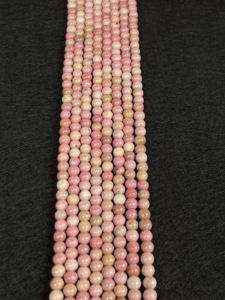 Cuentas de Rodonita Rosa Pulida de Alta Calidad, Redondas y Sueltas, para Hacer Pulseras DIY, 4/6/8/10mm - Product Image 4