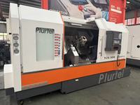 PLURTEL TCK50A-1500 Torno CNC horizontal automático de un solo husillo, directo de fábrica, con control Fanuc GSK, 220V, bancada inclinada, para trabajos pesados