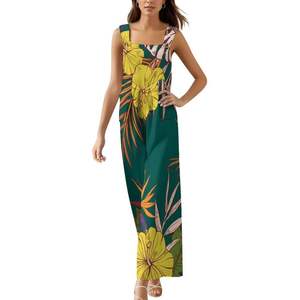 Vestido Maxi Polinesio con Estampado Personalizado, Estilo Sexy sin Mangas, Elegante, Holgado, Cómodo y Transpirable, de Poliéster/Algodón, para Otoño - Product Image 4