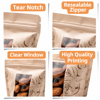Sacs Doypack personnalisés refermables en plastique avec fermeture éclair, anti-odeur, en Mylar, pour noix, thé, café, bonbons, aliments