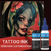 Encre de tatouage Nuojo 1oz 30ml 8 couleurs, nouvelle encre de tatouage pour la pratique, encre de tatouage corporel de haute qualité, étiquette privée personnalisée