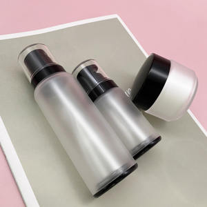 Matte Black <strong>Injection</strong> <strong>Plastic</strong> Lotion Bottle With Pump 120ml 100ml 35ml Fine Mist Spray Bottle Set for Skin Care - Product Image 4