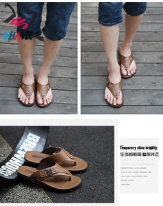 Chanclas de Playa de Piel Sintética para Hombre, Antideslizantes, de Lujo, para Exteriores, para Verano - Product Image 6