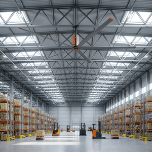RTFANS 7. Ventilateurs de plafond HVLS de 24 pieds, type réversible, meilleur choix pour la ventilation, taille industrielle, grand volume d'air, pour entrepôt - Product Image 3
