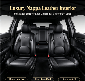 Coprisedili per Auto MELCO Anteriori e Posteriori in Poliestere Facile Installazione Design Diviso Vestibilità Standard Nero Made in China - Product Image 1