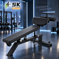Banc Abdominal Réglable SK – Appareil d'Exercice Abdominal Inclinable – Banc de Sit-up Commercial pour Salle de Sport – Équipement de Renforcement Musculaire du Core