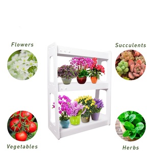 Lampes <span class=keywords><strong>de</strong></span> culture LED d'intérieur intelligentes à 2 couches <span class=keywords><strong>de</strong></span> taille moyenne, écologiques et durables, blanches, pour pots <span class=keywords><strong>de</strong></span> fleurs et jardinières - Product Image 3