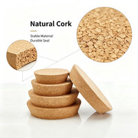 Pot en verre avec couvercle en liège personnalisé, conteneur pour bougie, emballage en matériaux naturels, écologique, service OEM, léger, durable