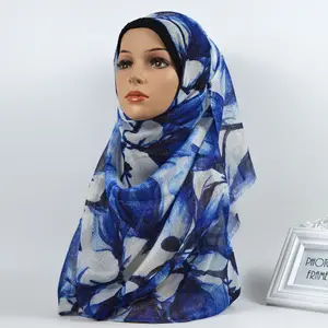 Monochrome High-Quality Thin Section Breathable Fashion Sprinkle Gold Pearl Chiffon Sequins Hijab Scarf