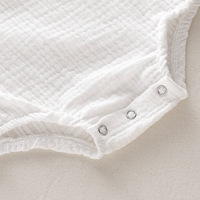 Barboteuse sans manches pour nouveau-né fille et garçon, étiquette personnalisée, body en mousseline 100% coton biologique, 1 pièce