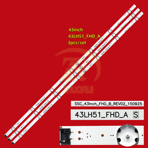 Bandes de rétroéclairage en aluminium ZR-345 43 pouces 43LX300C-CA 43LF5100-CA pour 43LH51_FHD_A SSC_43inch_FHD_B_REV02 Bande de rétroéclairage LED pour téléviseur - Product Image 1