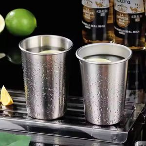 Gobelet portable de camping en acier inoxydable 304 à simple paroi, style industriel, pour boissons froides et eau, avec logo personnalisable - Product Image 4