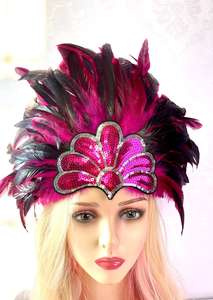 <span class=keywords><strong>Coiffe</strong></span> en plumes de festival, carnaval brésilien, plumes de coq, accessoire de scène, <span class=keywords><strong>d</strong></span>écoration de Noël, bandeau - Product Image 5
