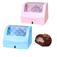 Boîte d'emballage carrée en carton recyclable personnalisée avec logo, fenêtre et poignée, pour gâteaux, anniversaires, mariages, fêtes, qualité alimentaire, vente en gros