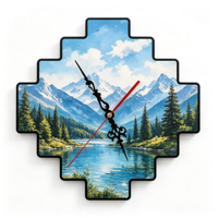 Horloge murale carrée vierge en MDF pour sublimation, personnalisable, écologique, mécanique, contemporaine, pour salon - Grande Vente