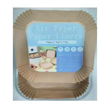 Waterproof high quality square air fryer parchment disposable paper liners paper perforated airfryer baking paper trays