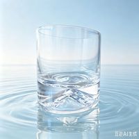 Vaso de Whisky de Cristal Térmico sin Plomo, con Diseño de Montaña, Aprobado por la FDA y LFGB, OEM/ODM, con Logotipo Personalizado, para Servir Agua y Jugos