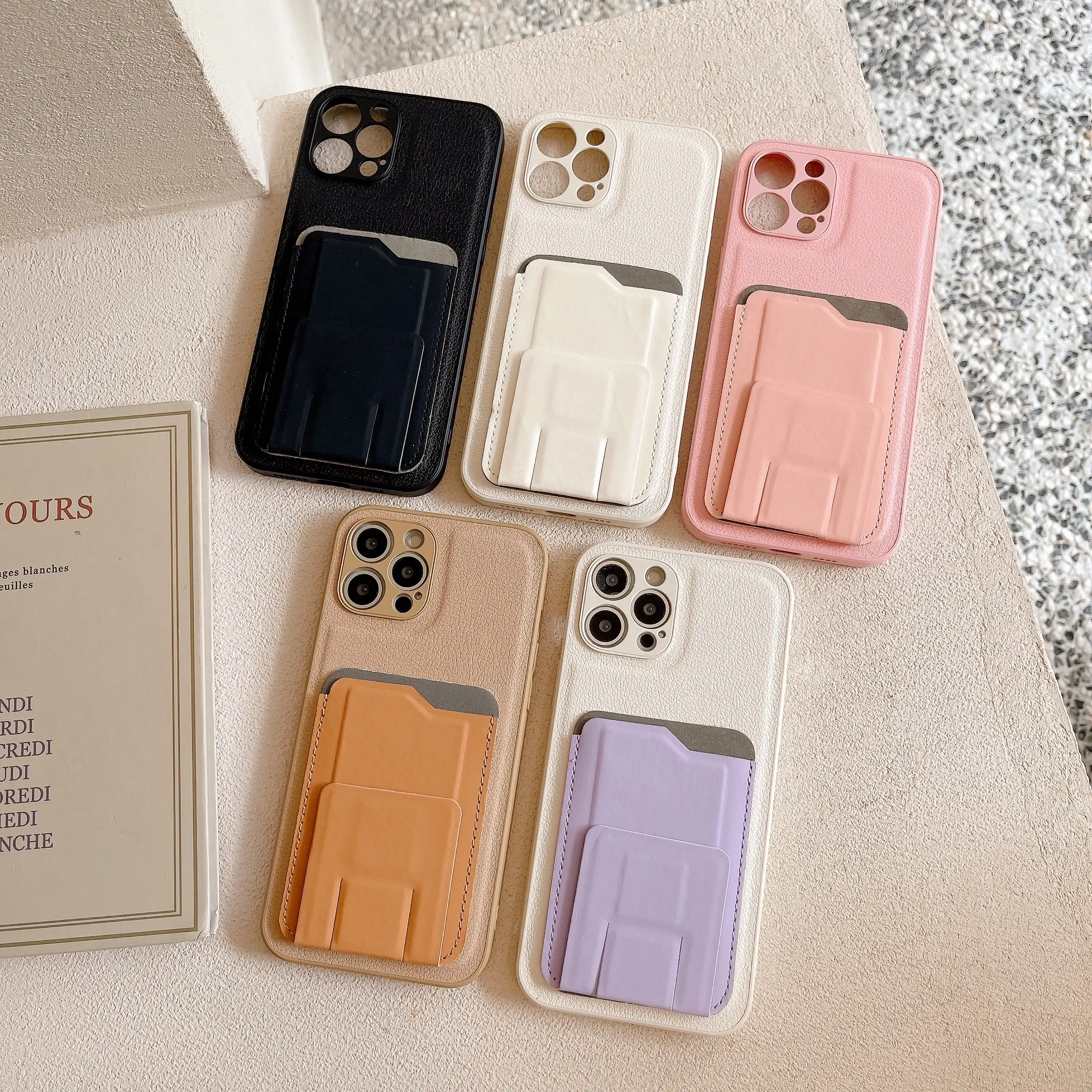 Neue Luxus Advanced Leather Mobile Brieftasche Karten halter Abdeckung Magnet halterung Handy hülle Für iPhone 14 11 12 13 Pro Max Hülle
