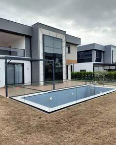 Smartart nhôm lan can sàn lan can tay vịn Nhôm hàng rào kính không khung lan can cầu thang ban công lan can - Product Image 2