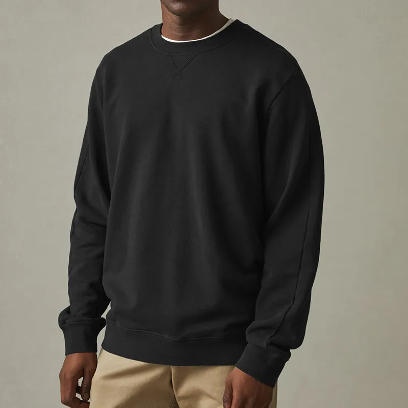 HD022, зимняя одежда, производитель мужской однотонный пуловер из 100% хлопка премиум-класса с логотипом на заказ