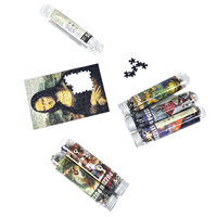 Puzzle en papier imprimé en couleur en forme de tube à essai personnalisé, 150 pièces, jouet DIY pour adultes, jeu de décompression avec boîte en plastique