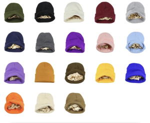 HOT SALE WINTER CUSTOM TOQUES SATIN LINED BEANIE CAP KNITTED <b>HATS</b> - Product Image 2