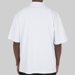 เสื้อยืดคอตตอนพรีเมียม 100% ทรงหลวม แขนเสื้อแบบดรอปโชว์เดอร์ หนานุ่ม พิมพ์ลายได้ตามต้องการ แฟชั่นคอเต่า เสื้อยืดโอเวอร์ไซส์ - Product Image 4