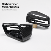 Coques de rétroviseurs latéraux en fibre de carbone sergé brillant personnalisées OEM avec ouvertures intégrées pour garnitures – Coques de rétroviseurs automobiles