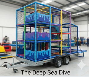 Centro de Diversión Portátil con Temática Personalizada, Remolque de Juegos Blandos Móvil - Parque de Trampolines Integrado con Temática de Jungla/Océano/Zoológico para Eventos - Product Image 5
