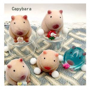 Mini Capybara personnalisé avec logo, jouet anti-stress en TPR écologique, jouet à presser pour soulager le stress et cadeaux promotionnels - Product Image 2