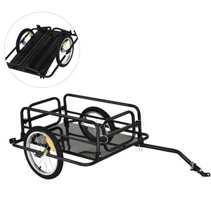16 "grande Roda Dobrável Bicicleta Trailer <span class=keywords><strong>70L</strong></span> Acoplamento Rápido Dobrável Bicicleta De Armazenamento De Carga Trailer - Product Image 2